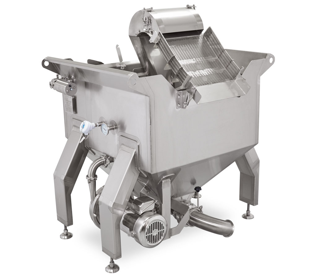 Easy-Flow, High-speed Particulate Cooler, Cooler, In-feed Hopper, Dewatering Screen, Productivity, Under 30 Seconds, Rapid Cooling, Consistent, Uniform Results 5,000 PPH, Removable Wedge-wire