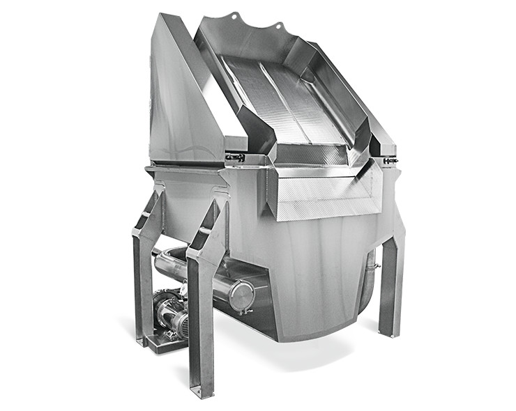 Iceberg, High-capacity Particulate Cooler, Food Processor, Compact Footprint, Pre-cools In Seconds, 30,000 Pounds Per Hour, Sloped Wedge-Wire Screen, Compact Footprint